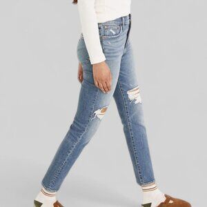 Madewell The Perfect Vintage Denim Washed Distressed Jeans Sz 25